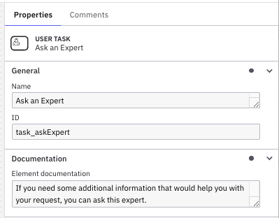Element-documentation-user-task